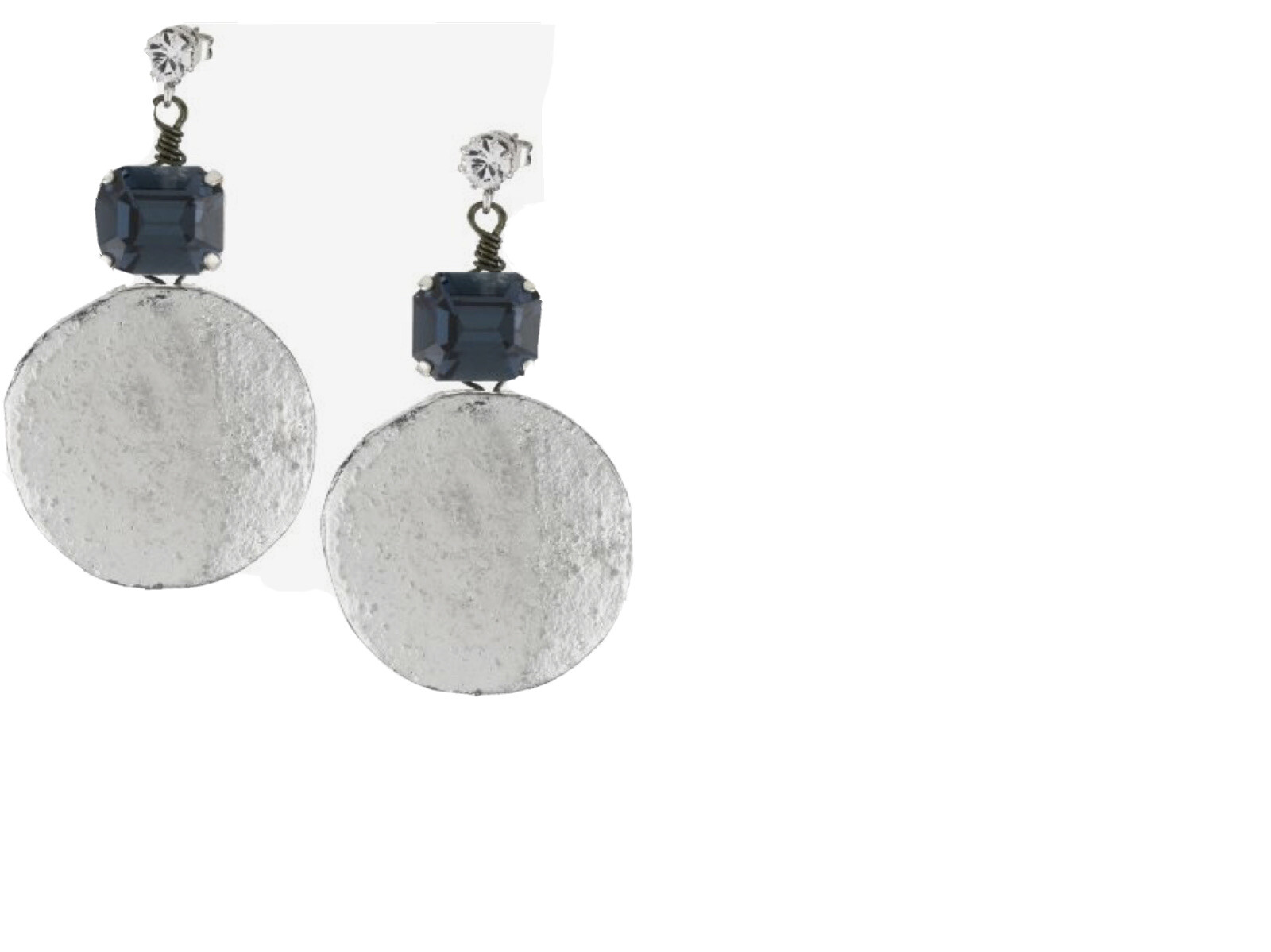 TOVA Jewelry “crystal Disc “ Navy Earrings. R17 eBay