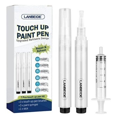 Refillable Touch Up Paint Pens 3pcs Paint Brush Pens For Walls