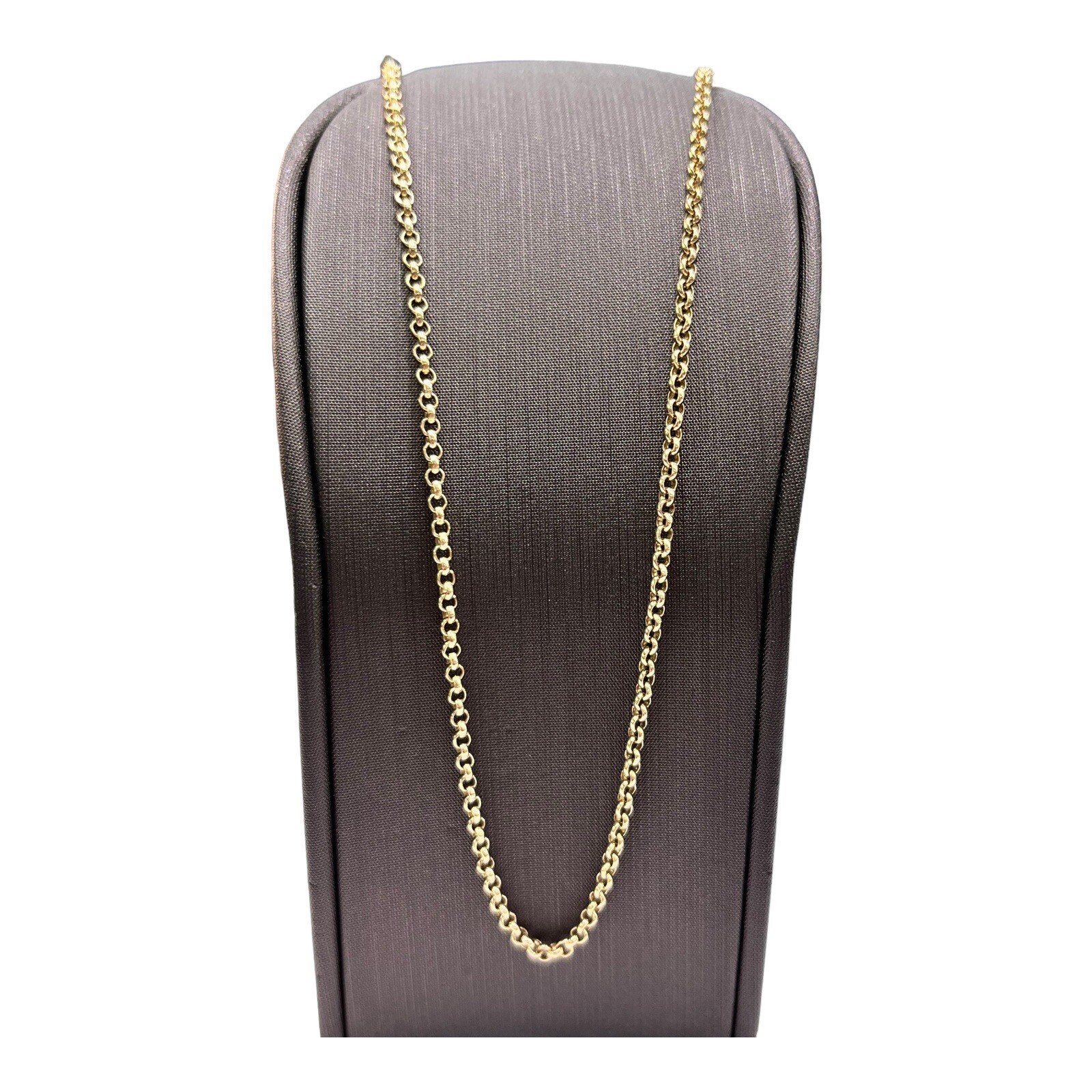 9ct 9k Yellow Gold Italian Fine Rollo Belcher Chain Necklace 5.79 Grams ...
