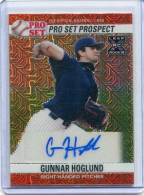 2021 Leaf Metal Pro Set Prospect Orange Mojo Gunnar Hoglund Rookie Auto 2/3