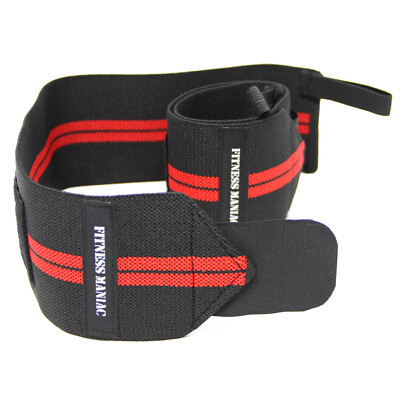 Weightlifting Wrist Wraps 19'' Professional Quality with Heavy Duty Thumb Loop