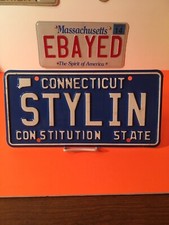 Connecticut License Plate Vanity STYLIN Styling Cool Hairdresser Barber Groovy