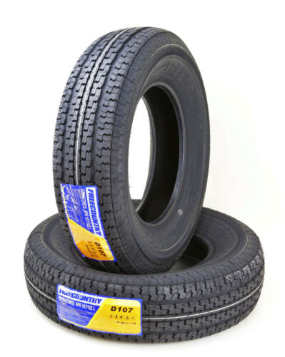 2 Trailer Tires ST205/75R15 FREE COUNTRY 8 Ply Load Range D 107M w/Scuff Guard - Photo 1 sur 3
