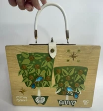 The Original Box  Purse Bag (Money Trees) by Enid Collins of Texas from 1966