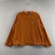 90s Y2K Vintage Bum Equipment Fleece Pullover Sweater XL Orange Skater Grunge