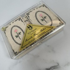 Vintage 11 Ct Bridge Tallies Pads In Box Raised Floral Rose Motif V J Originals