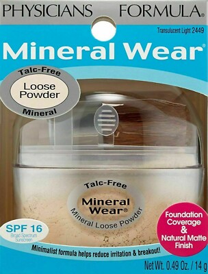 Physicians Formula Mineral Wear Talc-Free Loose Powder, Translucent Light, #2449