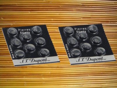 2 x 8 Feuersteine S.T. Dupont schwarz Feuerzeugsteine Lighter Flints