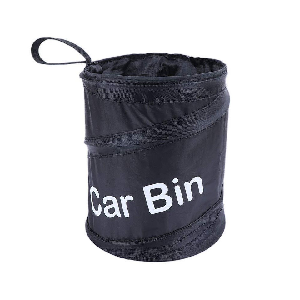 2 Waterproof Collapsible Car Trash Can Pop Up Waste Basket Bin for