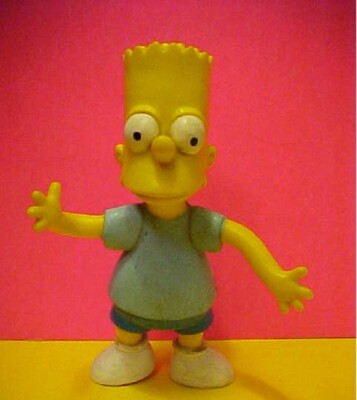 1990 Esco BART SIMPSON Bendable rubber figure in white sneakers | eBay