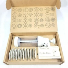 Pampered Chef Cookie Press 1525 With 16 Cookie Discs 