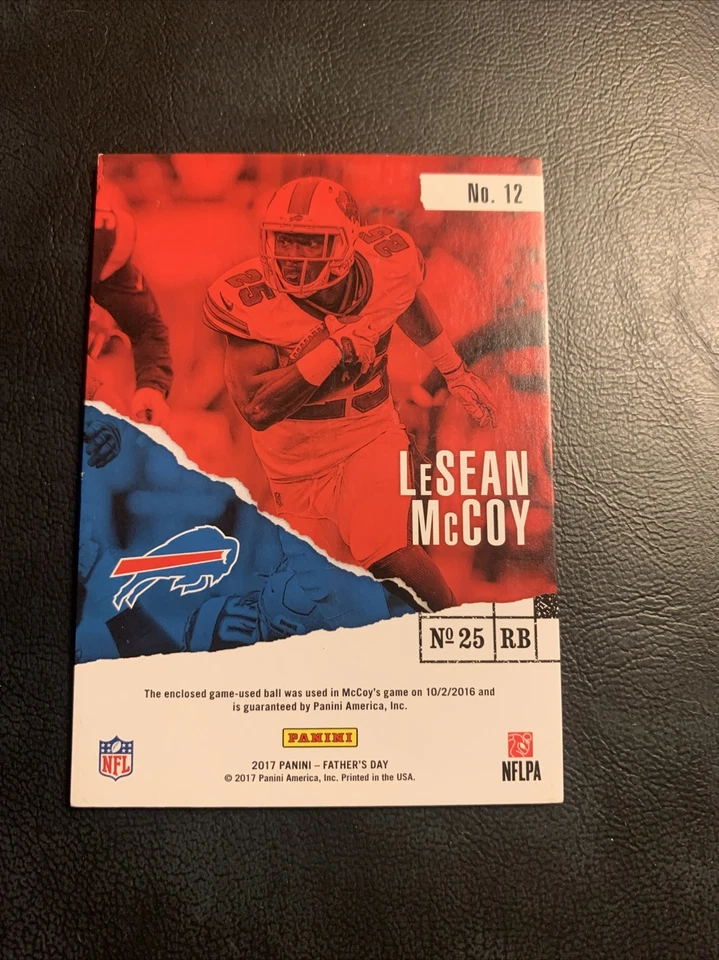 #12 LaSean McCoy 2017 memorabilia football bills patriots Father’s Day Cb3 - Image 2 of 2