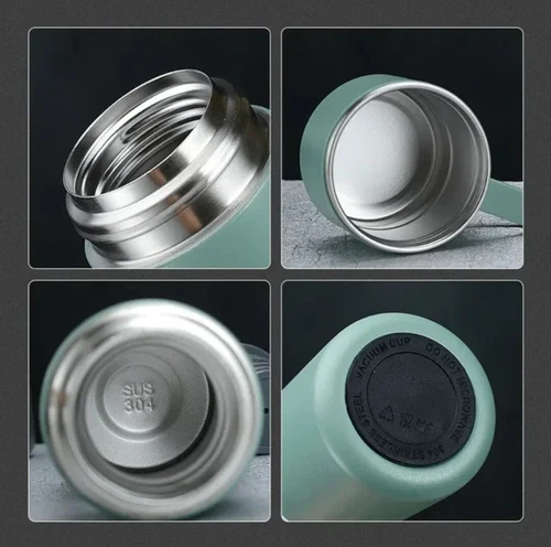 Thermosflasche Isolierflasche Trinkflasche Edelstahl Auslaufsicher 3Trinkbecher - Picture 10 of 18
