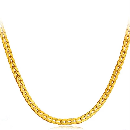 Pure 999 24K Yellow Gold Chain Women 2.8mm Wheat Link Necklace 16-20inch - Picture 6 of 6