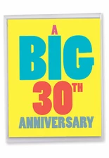 1 Jumbo Milestone Anniversary Greeting Card (8.5" x 11") - Big 30 J3898MAG