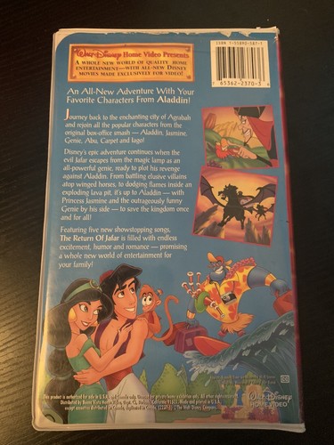 The Return of Jafar (VHS, 1994) - Picture 3 of 3