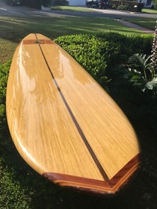 GORGEOUS 12'0" MICKEY MUNOZ ORIGINAL WOOD VENEER SURFTECH SURFBOARD