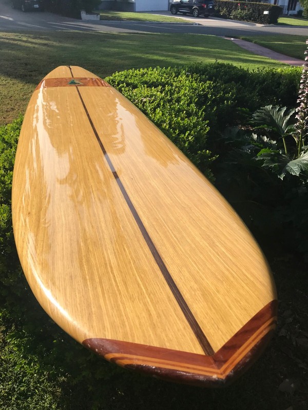 GORGEOUS 12'0" MICKEY MUNOZ ORIGINAL WOOD VENEER SURFTECH SURFBOARD