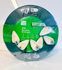 Home Accents Holiday 100 Warm White C9 Led Lights Steady Lit Clear Smooth