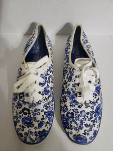 blue and white keds