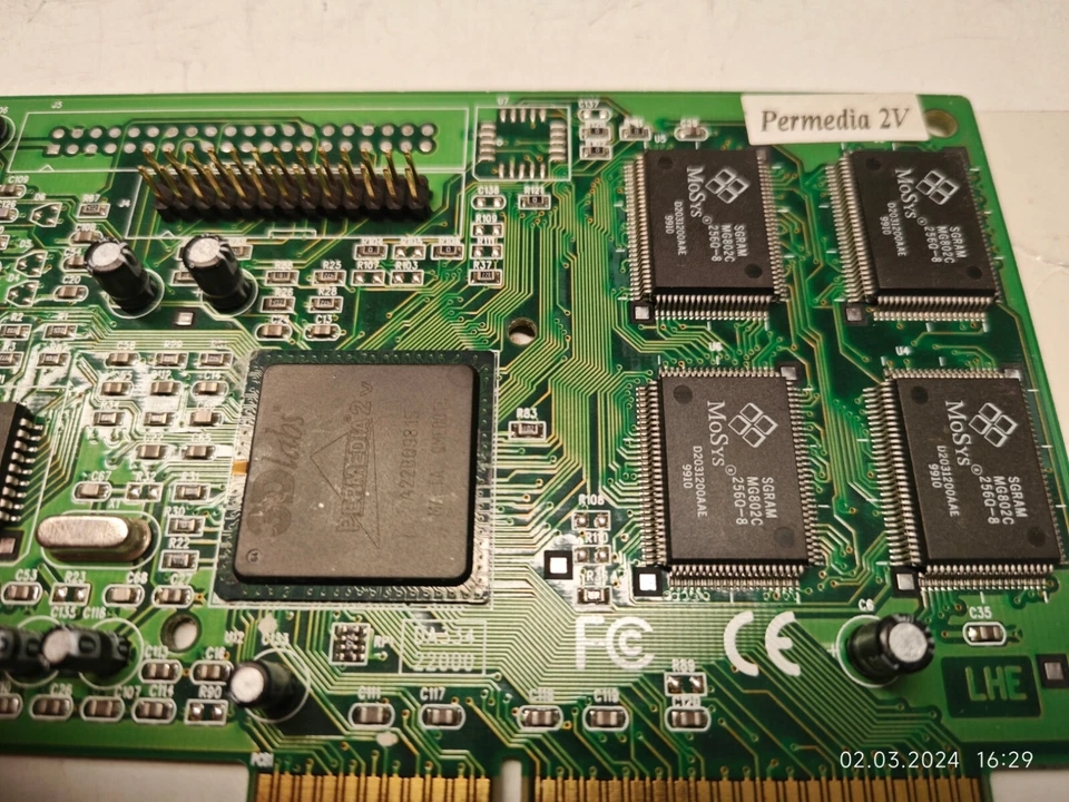 1998 AGP Graphics Card Eontronics Picasso P2 DA334 3DLabs Permedia 2V 4 MB SGRAM - Image 2 of 4
