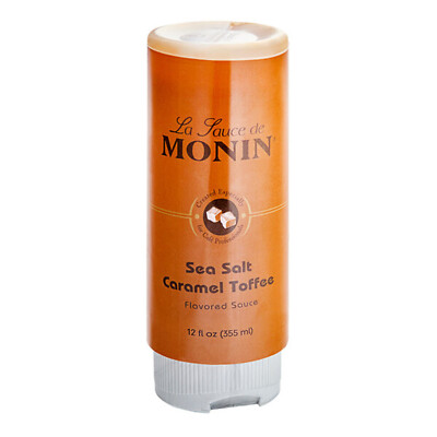 Monin 12 fl. oz. Sea Salt Caramel Toffee Flavoring Sauce WS-544SAUKC300B
