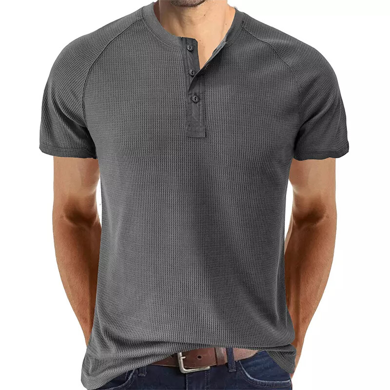 Men's Fashion Casual Loose Casual Comfortable Solid Color T-Shirt