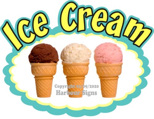 Choose Your Size Food Truck Concession Vinyl Sticker Ice Cream DECAL 