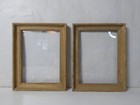 2 cadres muraux vitrés en bois vintage