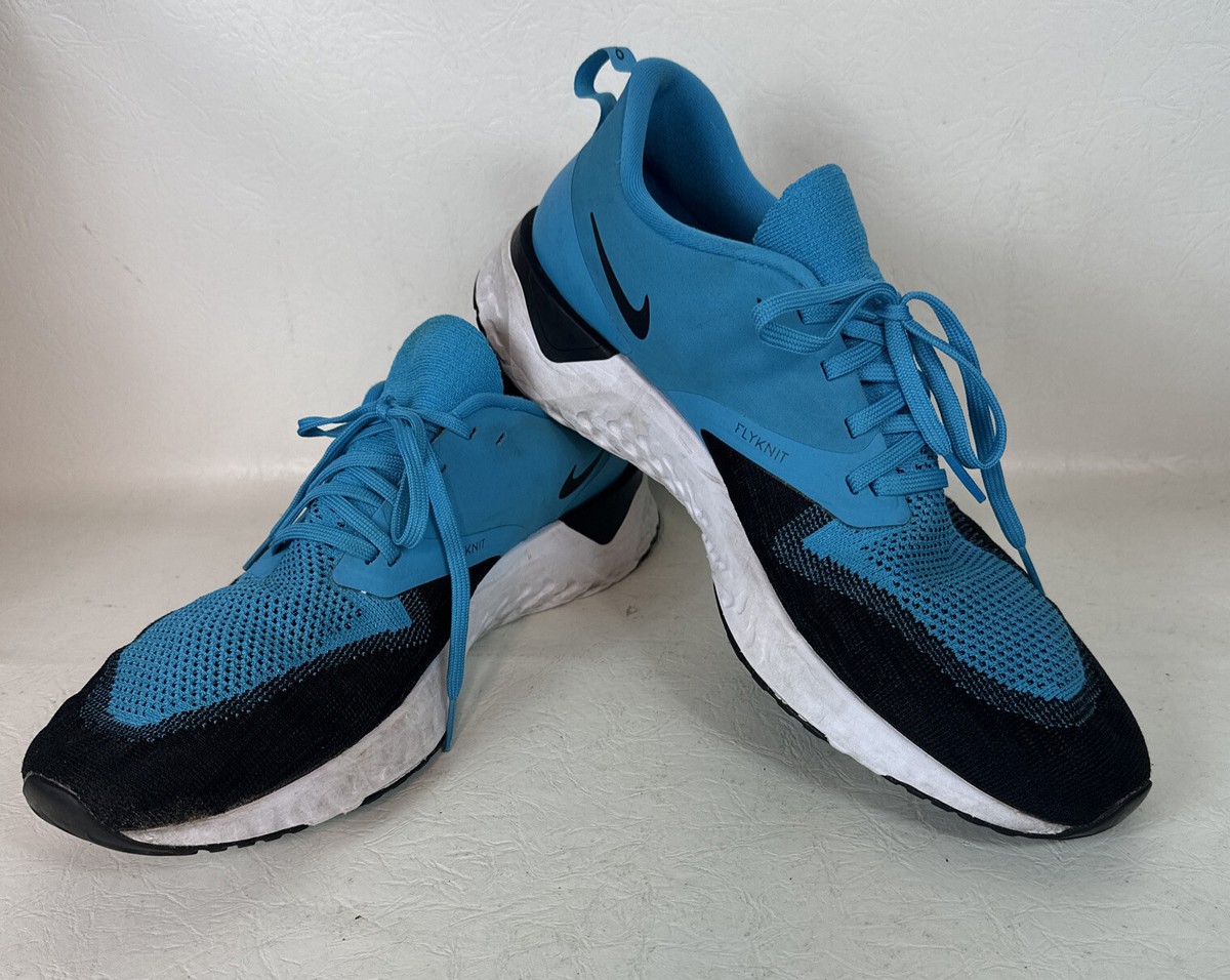 Nike Odyssey React Flyknit Running Shoe Blue Black AH1015-402 Size 14