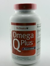 Dr. Sinatra Omega Q Plus 100 mg CoQ10 Resveratrol 180 Softgels - New Exp 10/26