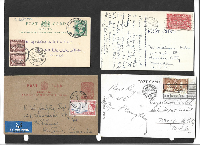 BR COLONIES SMALL ISLANDS PH-VERY FINE & ATTRACTIVE LOT OF 4 CARD&PS 