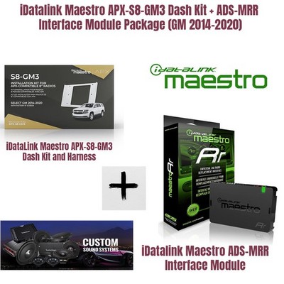 iDatalink Maestro APX-S8-GM3 Dash Kit + RR Interface Module Package GM 2014 2020