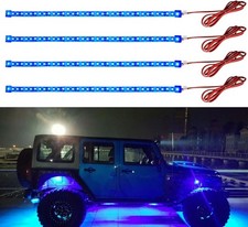 YM E-Bright Blue Led Strip Lights for Cars, 30CM Waterproof Car Underglow Lights