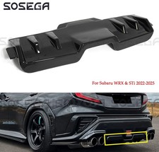 For Subaru Wrx 2022-2025 Ht Style Gloss Black Shark Fin Rear Bumper Diffuser For Subaru Wrx 2022-2025 Ht Style Gloss Black Shark Fin Rear Bumper Diffuser