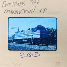Vintage Amtrak 380 Train Slide Middletown PA 35mm Railroad Photo AEM-7