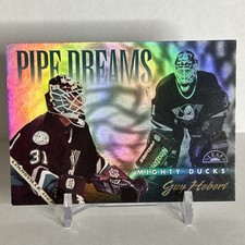 1997-98 Donruss Leaf Guy Hebert Pipe Dreams Promos /2500 #7 Anaheim Ducks