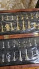Chess Set Within Box 16 Pieces Gold 16 Sillver Preowned Complete Chess Set — photo 4