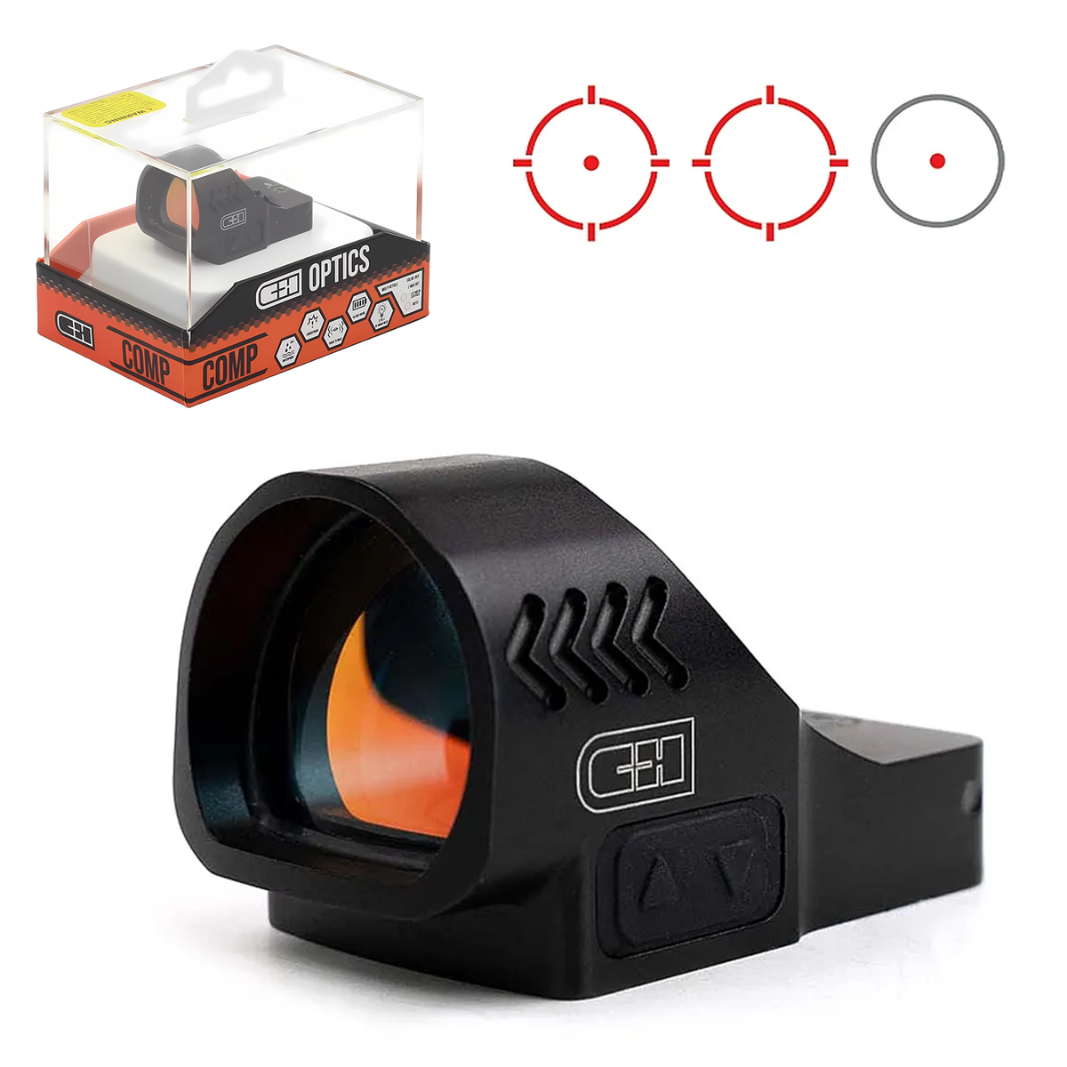 赤字処分【実物新品】C&H Precision COMP マルチレティクル C&H COMP 1x27mm Micro Multi-Reticle Red Dot Sight 3 MOA For RMR