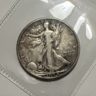 USA 1934-D, Walking Liberty half dollar old silver coin