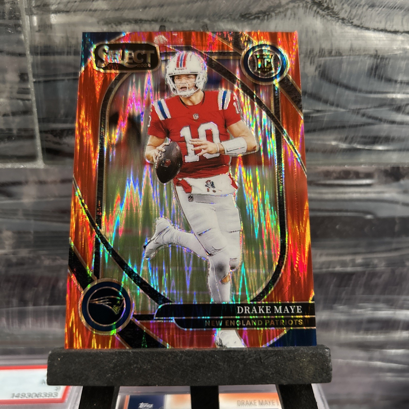 2024 Panini Select - Club Level Drake Maye #218 Red Shock Prizm /249 (RC)