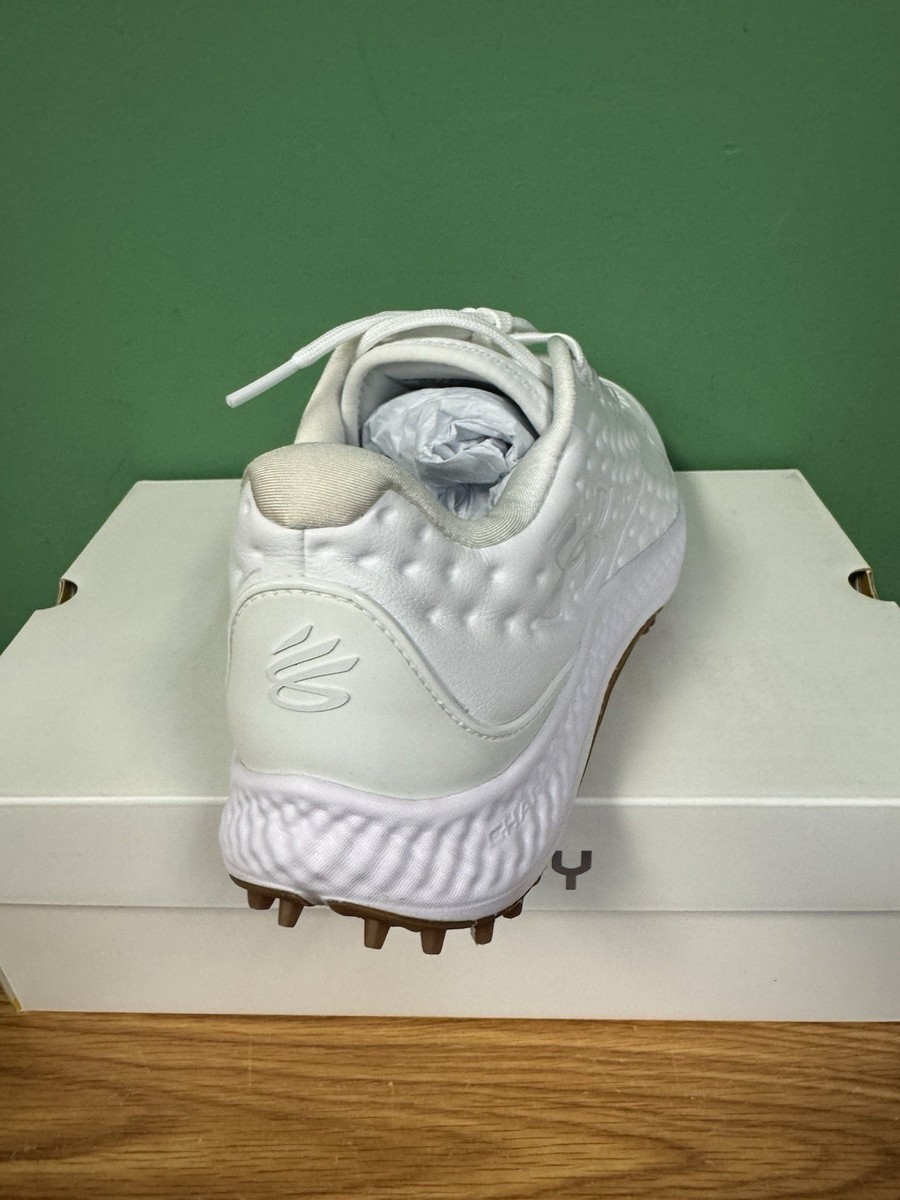 Men's Under Armour Curry 1 Golf White Gum Spikeless Golf Shoes