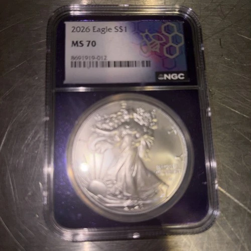 2026 American Silver Eagle NGC MS70 - Perfect-Grade Gem! Trader Bea Coin