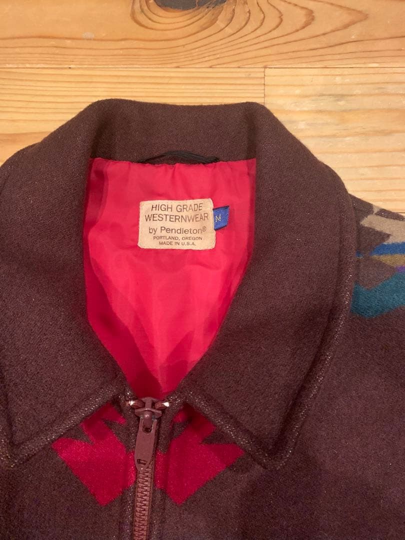 Pendleton Western Wool Jacket Brown Geometric Pat… - image 3