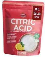 Pure Citric Acid 5 LB Bulk Bag - 100 Natural, Food Grade, 5 Pound Pack of 1 