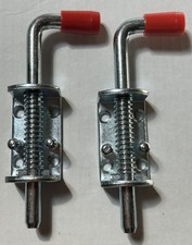 Metal Lock Barrel Bolt Spring Loaded Latch 6.6" w/Grip Heavy Duty