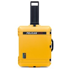 Yellow  Black Pelican 1637 Air case With Foam. With wheels.