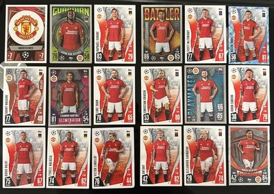 Topps Match Attax 2023/24 All 18 MANCHESTER UNITED cards - FULL Team Set #46-63