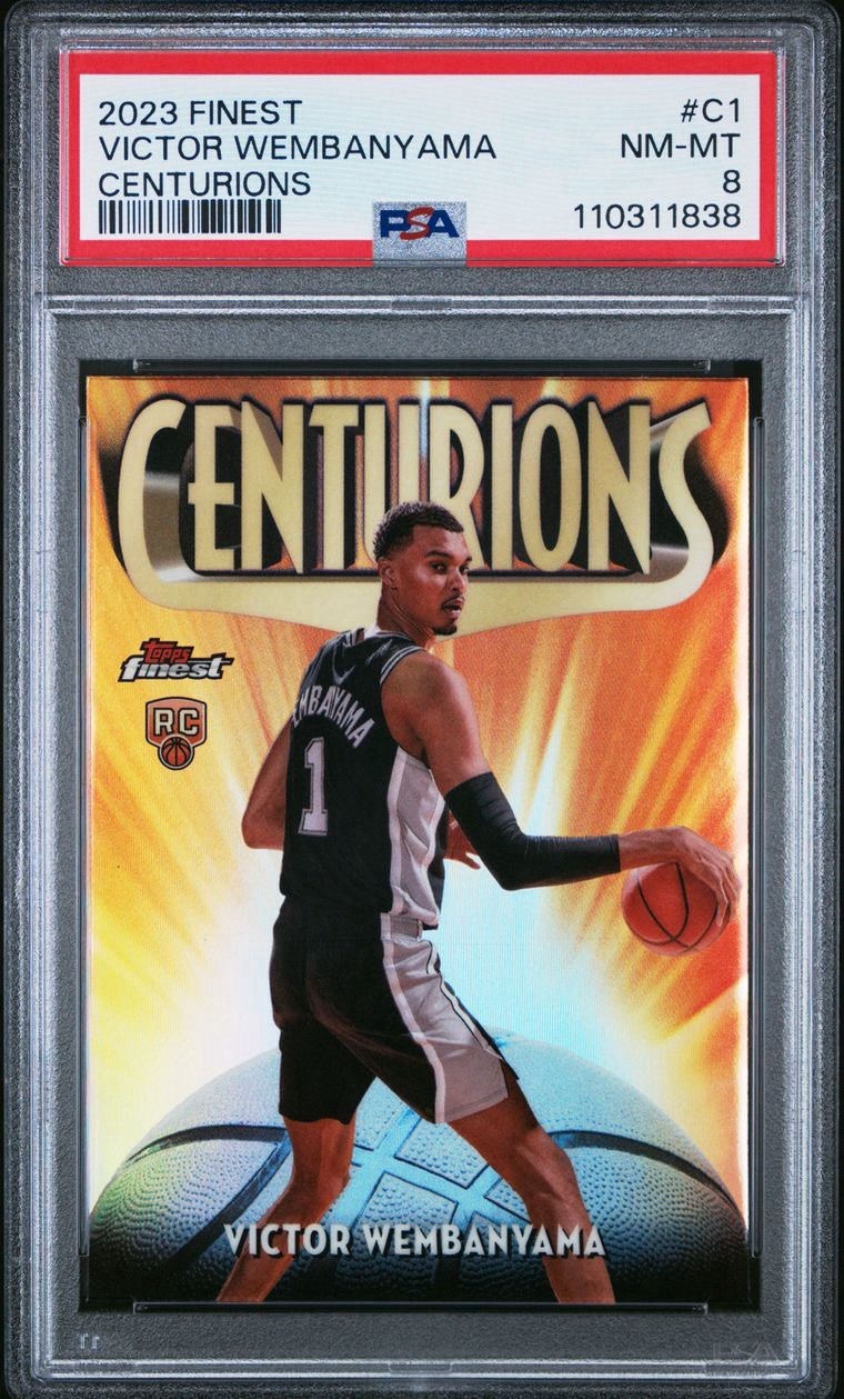 2023 Topps Finest # C1 Victor Wembanyama Centurions PSA 8 NM-MT Trusted Seller!