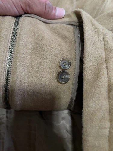 Vintage Polo Ralph Lauren Wool Harrington Jacket Mens Large Camel Tan Full Zip image 14